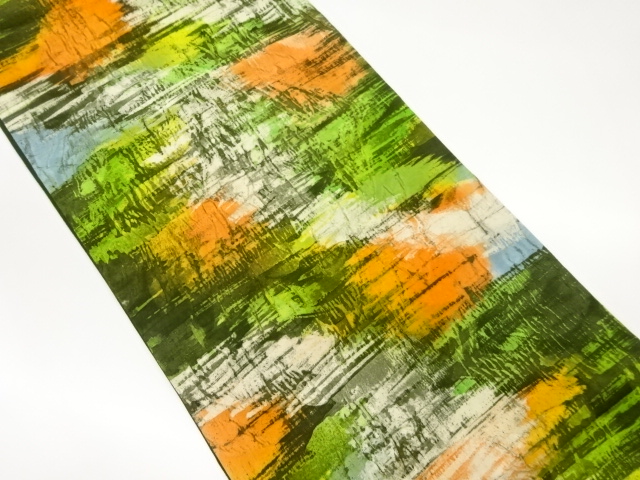 ふくれ織抽象模様袋帯